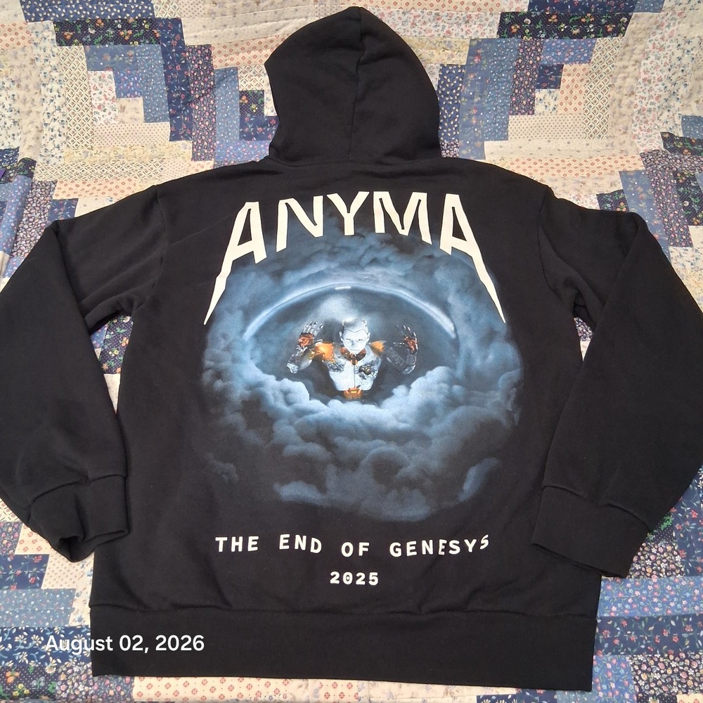 Anyma The End Of Genesys 2025 Sphere Las Vegas Concert Hoodie Large Black EDM